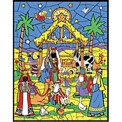 Starlit Manger Color Your Own Advent Calendar - 11 X 14 In.