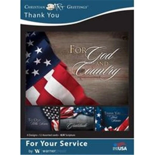 Warner Press 165842 For Your Service Assorted Thank You KJV Boxed Card - Box Of 12 1 Warner Press 165842 For Your Service Assorted Thank You KJV Boxed Card - Box Of 12