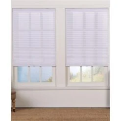Safe Styles UBD24X64WT Cordless Light Filtering Pleated Shade; White - 24 X 64 In.