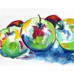 Betsy Drake PM818 Three Apples Place Mat - Set Of 4