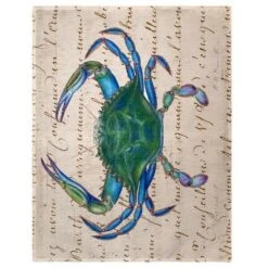 Betsy Drake PM005B 14 X 18 In. Male Blue Crab Place Mat - Set Of 4