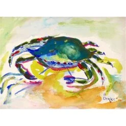 Betsy Drake PM263 Green Crab Place Mat - Set Of 4