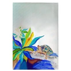 Betsy Drake GT1071 Turtle & Lily Guest Towel