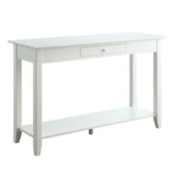 American Heritage Console Table With Drawer - White