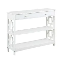 39.5 X 12 X 31.5 In. Town Square 1 Drawer Console Table, White