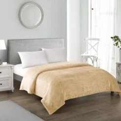 Sofiya Blanket Ultra Soft Fleece MicroplushKing Camel