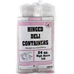 Genpak AD24F 24 Oz Deli Hi Dome Hinge Lid Container; Clear - Case Of 200