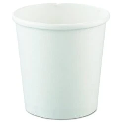 PEC 16 Oz Double Poly Paper Food Container, White
