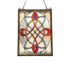 Chloe Lighting CH3P127RV24-GPN Katherine Victorian Tiffany-Glass Window Panel - 24 In.