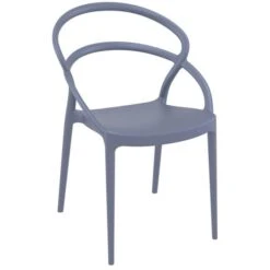 Pia Dining Chair Dark Gray, 2PK