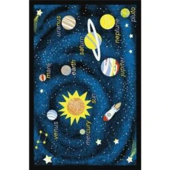 Concord Global 8535 4 Ft. 5 In. X 6 Ft. 1 In. Fun Time Outer Space - Navy