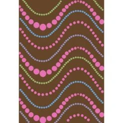3 Ft. 4 In. X 5 Ft. Alisa Wave Dots - Brown