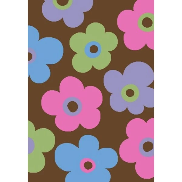 2 Ft. 7 In. X 4 Ft. 1 In. Alisa Ditsy Flowers - Brown 1 2 Ft. 7 In. X 4 Ft. 1 In. Alisa Ditsy Flowers - Brown
