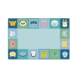 4 X 6 Ft. Kidsoft Baby Animals Border Rug PrimaryRectangle