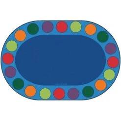 Carpets For Kids 4206 6 Ft. 9 In. X 9 Ft. 5 In. Seating Circles Circletime Rug; Oval