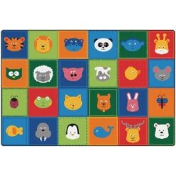 8 X 12 Ft. Kidsoft Animal Patchwork RugPrimary Rectangle