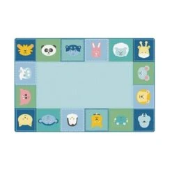 8 X 12 Ft. Kidsoft Baby Animals Border RugPrimary Rectangle