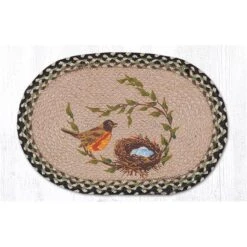 13 X 19 In. Robins Nest Printed Oval Placemat