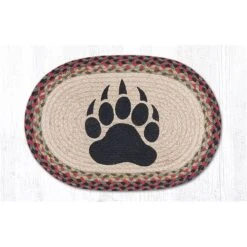 13 X 19 In. Bear Paw Printed Oval Placemat