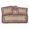 Cranberries Wicker Weave Table Accent Placemat, 13 X 19 In.