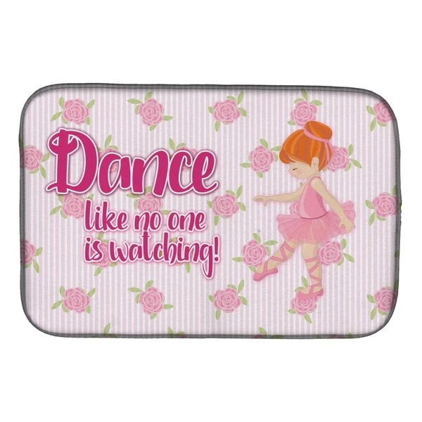 Ballet Dance Red Hair Dish Drying Mat 1 Ballet Dance Red Hair Dish Drying Mat
