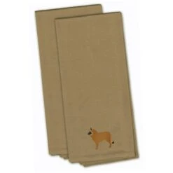 Belgian Shepherd Tan Embroidered Kitchen Towel