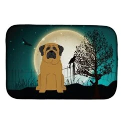 Halloween Scary Mastiff Dish Drying Mat