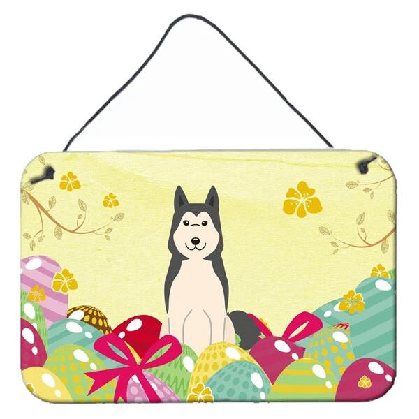 Easter Eggs West Siberian Laika Spitz Wall Or Door Hanging Prints 1 Easter Eggs West Siberian Laika Spitz Wall Or Door Hanging Prints