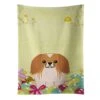 Easter Eggs Pekingnese Red White Kitchen Towel