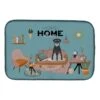 14 X 21 In. Black Grey Standard Schnauzer Sweet Home Dish Drying Mat