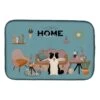 14 X 21 In. Black White Border Collie Sweet Home Dish Drying Mat