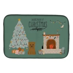 14 X 21 In. Tan Glen Of Imal Christmas Everyone Dish Drying Mat