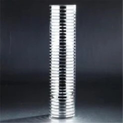 19. X 4.5 In. Glass Cylinder, Silver