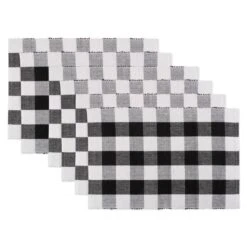 Black Buffalo Check Ribbed Placemat