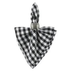 Black & White Gingham Napkin