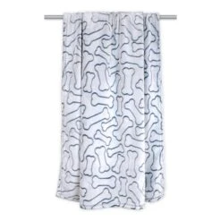 Navy Bone Pet Blanket