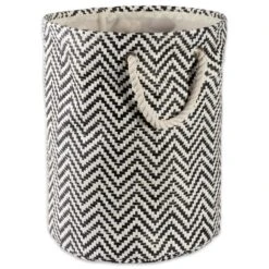 20 X 15 X 15 In. Chevron Paper Round Storage Bin, Black - Large
