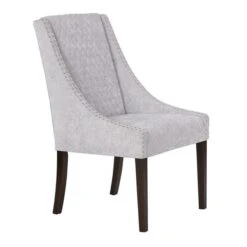 Sophia Dining Chair, Gray And Silver
