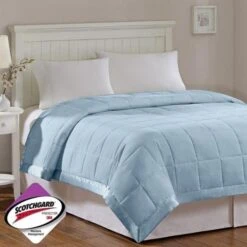 Madison Park MP51-543 Windom Down Alternative Blanket Full ; Blue - King