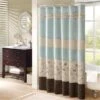 Serene Embroidered Shower Curtain, 72 X 72 In. - Blue