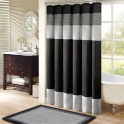 100 Percent Cotton Bath Rug, Black