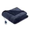 60 X 70 In. Heated Microlight To Berber Throw - Indigo