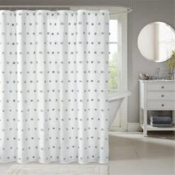 72 X 72 In. Sophie Shower Curtain - White