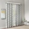 84 In. Eden Fretwork Burnout Sheer Panel - Grey