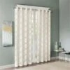 95 In. Eden Fretwork Burnout Sheer Panel - Ivory