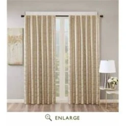 SunSmart SS40-0004 50 X 84 In. Cassius Jacquard Total Blackout Panel; Gold