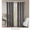 50 X 108 In. Mirage Knitted Jacquard Total Blackout Panel; Charcoal