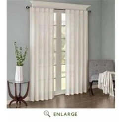 42 X 84 In. Harper Solid Crushed Window Panel Pair, White