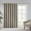 Taupe 100 Percent Polyester Printed Heathered Window Panel
