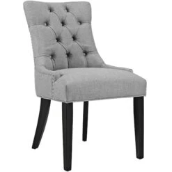 36 H X 22 W X 25 L In. Regent Fabric Dining Chair, Light Gray